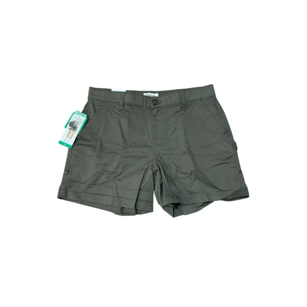 NWT Boston Traders Women's 12 Green Shorts Cotton Blend Casual Style